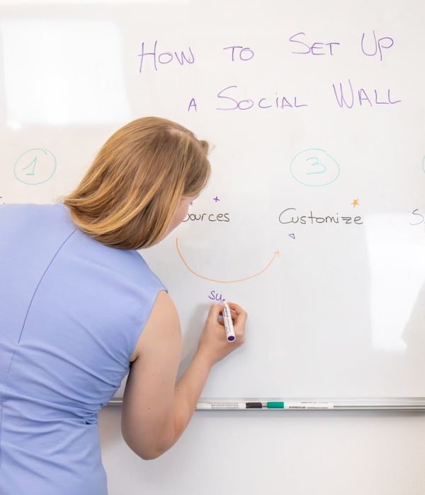 Professional social media marketing strategy visualization